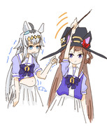 簡単に痩せられる魔法をお願いするオグリキャップと断るスイープトウショウ