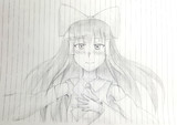 鉛筆で描いた霊夢