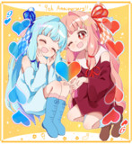 2人のハート、２人で９