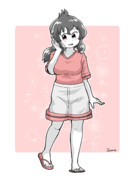 近所でゴミ出しや掃除してそうな格好のかばんさん♥✨