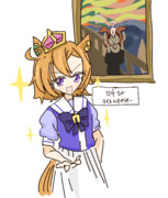 油絵に挑戦したテイエムオペラオー