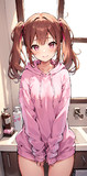 パーカーを着たツインテールの女の子