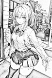 投稿中の女の子