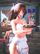 ポニテ足柄さんとカツカレーとおっぱい