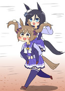 ファル子にまたがるフラッシュさん