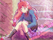 座ってるうーちゃん