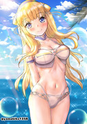 かわいいフレッチャーの水着姿