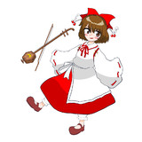 【木曜ぬりえ劇場】巫女さんサークルカットちゃん