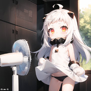 涼むほっぽちゃん