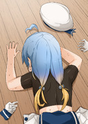 暑くなってくるとよく廊下に落ちている佐渡さま