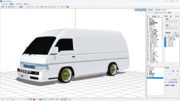 MMDカスタムカー　/　モデリング　記録用　E24 キャラバン スーパーロング