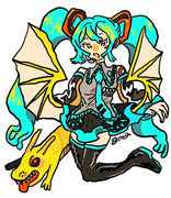 初音ミク キングギドラ素材