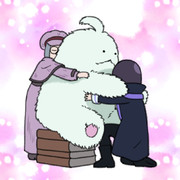 百合の間に挟まるもっふん