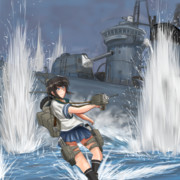 吹雪のような波涛の中で