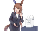 布団乾燥機をPRするアヤベさん