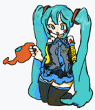 ネギを育てる初音ミク アニメーション素材