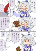 ヒシミラクルとタマモクロスのお好み焼き漫画