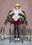 人間のコスプレをするアラクネちゃん