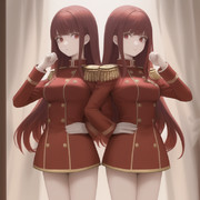 軍服の双子・赤