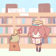 図書館とテトさん