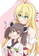 マキ「きりたんのほっぺたやわらか～い」
