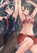 神戸かわさき10 新刊『胸部装甲ほどほど！な艦娘イラストまとめ１』表紙(文字無し)