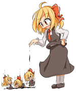 ちびるみを量産するルーミア