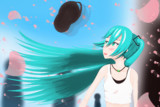 突風でキャップ飛ばされ身バレ気にするオフのミクさん