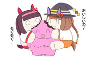 トレーナーもぐもぐ