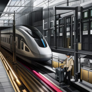 【AIイラスト】未来の特急列車のポスター