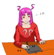 夏コミに向けて同人誌作業するBNKRG