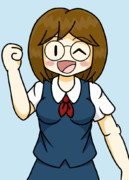 ワンドロ地味モブ（眼鏡差分）