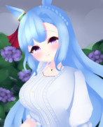 紫陽花とアルダン