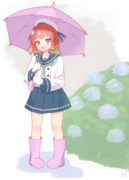 雨の日のおさんぽ択捉ちゃん