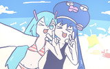 水着ミクウナ