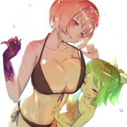シャワーを浴びるHNS姉貴とDIYUSI