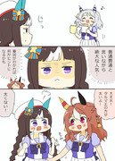 人気を考えるタルマエと勇気づけようとするリッキーちゃん