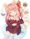 いっぱい食べてポンポコ
