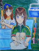 スコアブックをつける速吸さん