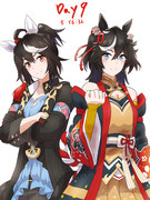 エースとキタちゃんで勝負服交換