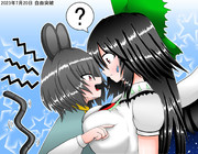 『ナズーリンに怒られてポカンとしているお空』