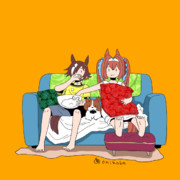 シェア住まいのふたりとシーズーマーチャン