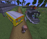 おい！スクールバス！逃げるなんてずるいぞ！