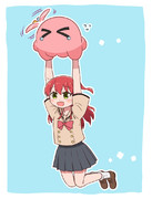 飛ぶぼっちちゃんと喜多ちゃん