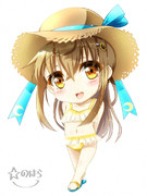【艦これ】麦わら帽子＆水着文月改二(ちびキャラ)