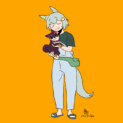 豆柴フラワーとセイちゃん