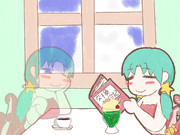 友と語り合う昼下がり