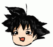 GIFアニメ　悟空が変身します。