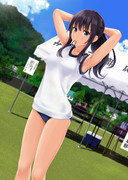 熱い熱気が納涼祭準備中のブルマー部を襲う