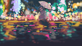 雨のネオンカラーパレット